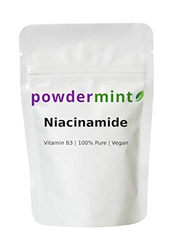 Niacinamide -Vitamin B3- Powder- 100 percent Pure- Flush-Free- 500 Grams by powdermint