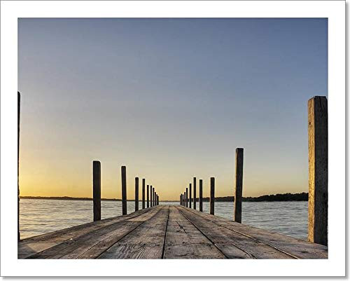 Boardwalk On Lake Okoboji Paper Print Wall Art -8in. x 10in.-