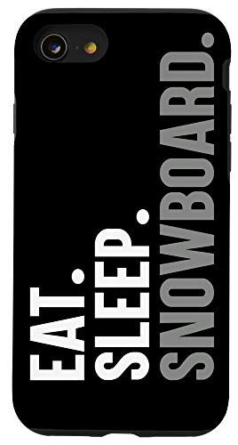 iPhone SE -2020- / 7 / 8 Case Eat Sleep Snowboard Repeat Phone Case Winter Sport Gift Case