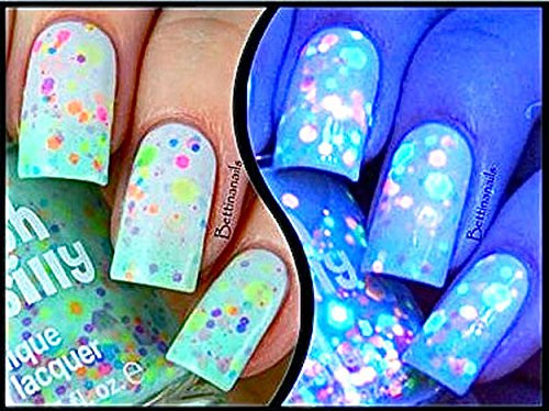 Minty Madness-Color Changing UV Blacklight Thermal Nail Polish- Custom-Blended Indie Glitter Nail Polish/Lacquer