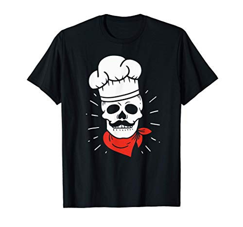 Funny Kitchen Skull - Cuisine Foodie - Funny Chef Skull T-Shirt