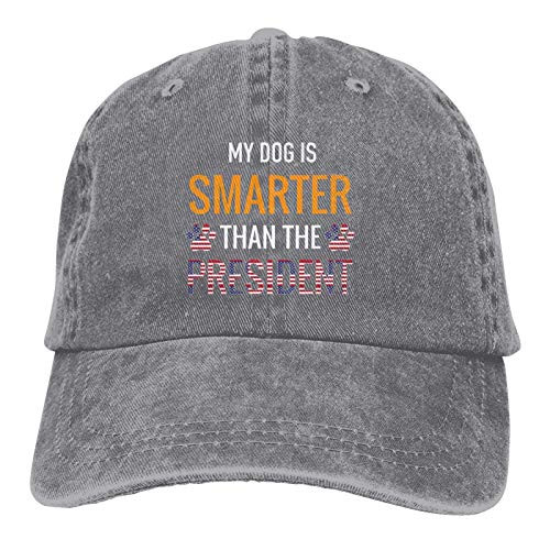yuexianghui My Dog is Smarter Than The President Baseball Caps Adjustable Denim Hats Retro Cowboy Hat Cap