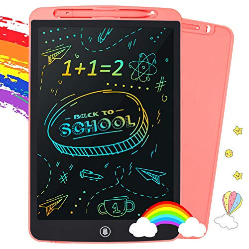 BDBKMG LCD Writing Tablet- Colorful Doodle Board for Kids- Electronic Drawing Tablet- Educational Drawing Tablet Drawing Pads Birthday Gift and Toys for 4 Year Old Boys -Pink-