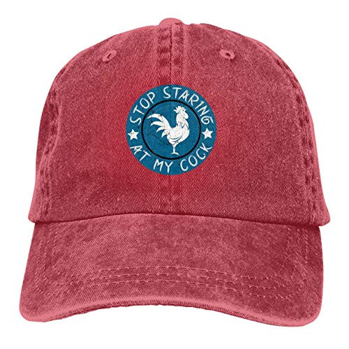 yuexianghui Stop Staring at My Cock hat Baseball Cap Men Women Golf Hats Adjustable Plain Cap Black Hat