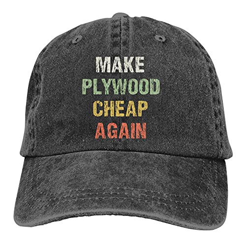 Kritin Make Plywood Cheap Again?2? Baseball Caps Adjustable Cowboy Hat Mens Womens Dad Hats Black Kritin Make Plywood Cheap Again?2? Baseball Caps Adjustable Cowboy Hat Mens Womens Dad Hats Black