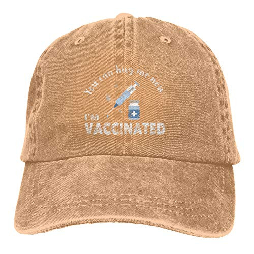 You Can Hug Me Now- I'm Vaccinated Hat-Adjustable Baseball Cap for Unisex Cotton Trucker Cap Dad Hat You Can Hug Me Now- I'm Vaccinated Hat-Adjustable Baseball Cap for Unisex Cotton Trucker Cap Dad Hat