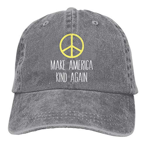Make America Kind Again Baseball Cap Unisex Vintage Trucker Hat Adjustable Cowboy Hats for Mens Womens Gray