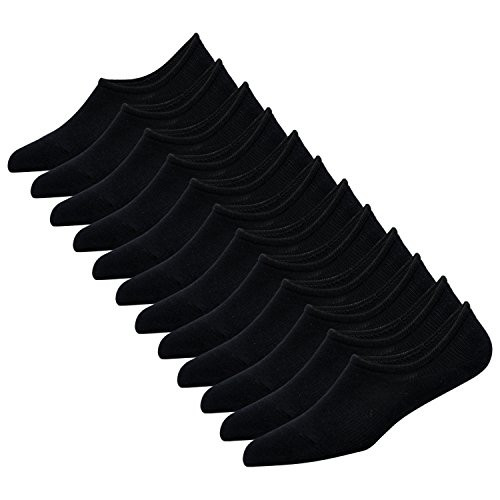 Jormatt 6 Pairs Men No Show Low Cut Socks Non-Slip Women Athletic Sneaker Socks Comfort 100 percent Cotton Casual Invisible Socks- men shoe size 13-15