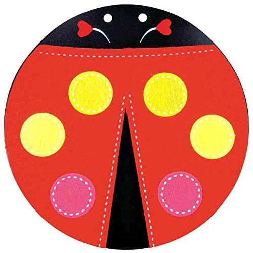 amscan Lovely Ladybug Jumbo Novelty Party Invitation Card -Pack of 8-- Multicolor- 9.4inch x 6.2inch