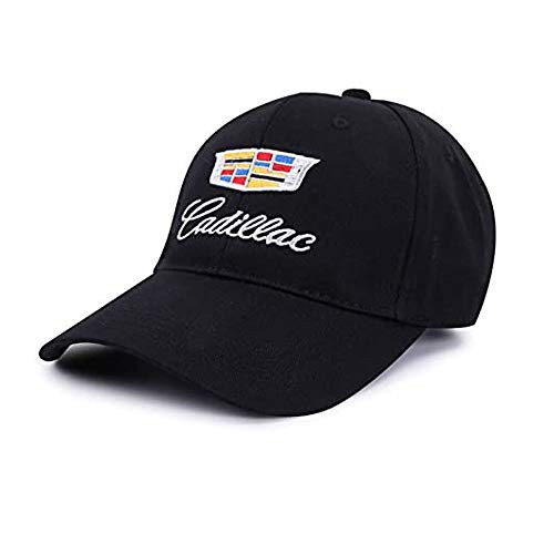 Car Logo Embroidered Adjustable Baseball Caps for Cadillac- Men and Women Hat Travel Cap Car Racing Motor Hat Black -forCadillac-