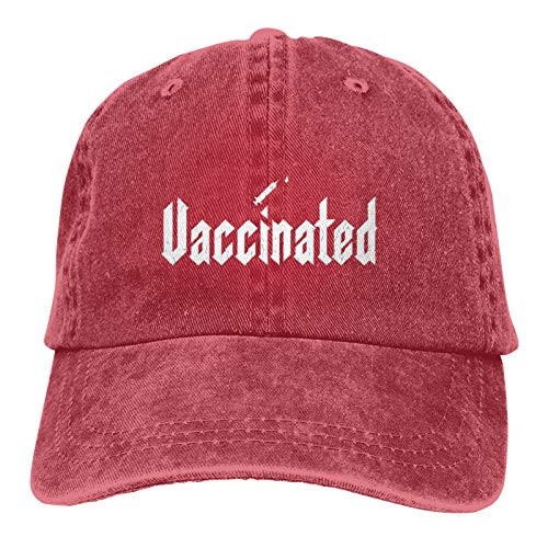 2021 Vaccinated Hat Dad Hat Baseball Cap Embroidered Vintage Adjustable Unisex Baseball Hat-Red 2021 Vaccinated Hat Dad Hat Baseball Cap Embroidered Vintage Adjustable Unisex Baseball Hat-Red