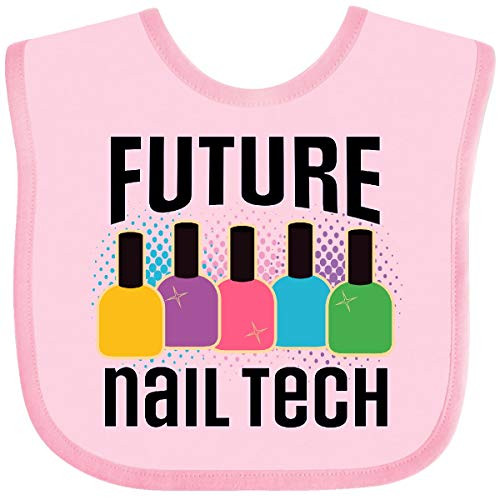 Inktastic Future Nail Tech Baby Bib Pink 34b80