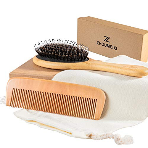 Boar Bristle Hair Brush - Hair Brushes For Women And Men - Hairbrush For Thick Hair Thin Hair Adds Shine And Improves Hair Texture -boar bristle hair brush- Boar Bristle Hair Brush - Hair Brushes For Women And Men - Hairbrush For Thick Hair Thin Hair Adds Shine And Improves Hair Texture -boar bristle hair brush-