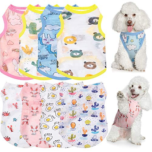 8 Pieces Printed Puppy Shirt Soft Dog T-Shirt Breathable Puppy Dog Clothing Soft Puppy Sweatshirt Pet Clothes for Small Dogs and Cats -XXL- 8 Pieces Printed Puppy Shirt Soft Dog T-Shirt Breathable Puppy Dog Clothing Soft Puppy Sweatshirt Pet Clothes for Small Dogs and Cats -XXL-