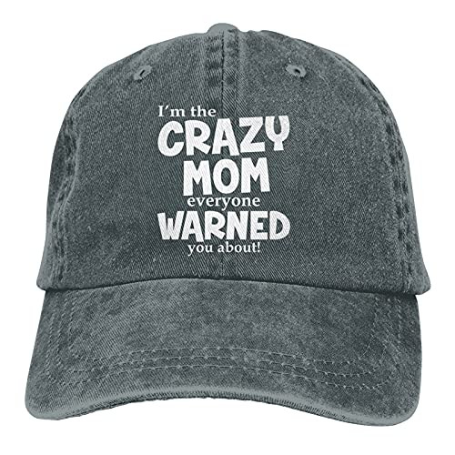 Garitin I'm The Crazy Mom Everyone Warned You About Adjustable Washed Unisex Dad Hat Cowboy Cap Denim Cap Baseball Cap Garitin I'm The Crazy Mom Everyone Warned You About Adjustable Washed Unisex Dad Hat Cowboy Cap Denim Cap Baseball Cap