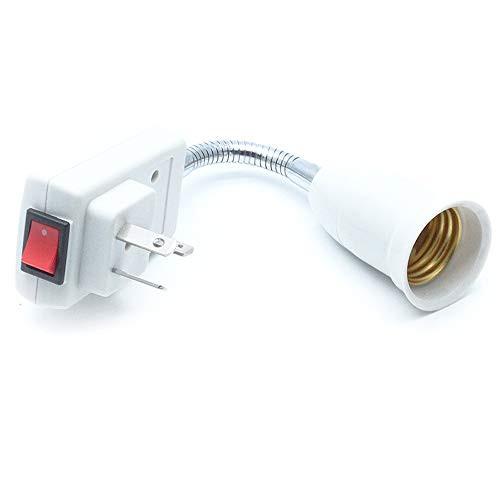 Sscon E27 Socket Adapter with On/Off Switch Light Lamp Bulb 360 Degrees Flexible Extension Lamp Bulb Holder Converter