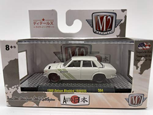 M2 Machines by M2 Collectible Auto-Japan 1969 Datsun Bluebird 1600SSS 1-64 Scale S64 19-03 White Details Like NO Other 1 of 6000