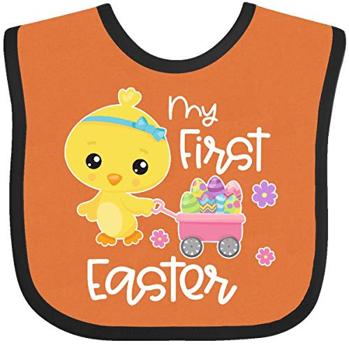 Inktastic My 1st Easter with Baby Chick and Eggs Baby Bib Orange and Black 39ef6 Inktastic My 1st Easter with Baby Chick and Eggs Baby Bib Orange and Black 39ef6