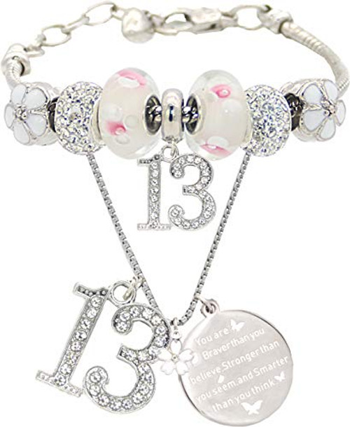 13th Birthday Gifts for Girl- 13th Birthday- 13 Year Old Birthday- 13th Birthday Bracelet- 13th Birthday Necklace- 13 Year Old Daughter Birthday Gift Idea- Bracelet and Necklace for 13 year old girl 13th Birthday Gifts for Girl- 13th Birthday- 13 Year Old Birthday- 13th Birthday Bracelet- 13th Birthday Necklace- 13 Year Old Daughter Birthday Gift Idea- Bracelet and Necklace for 13 year old girl