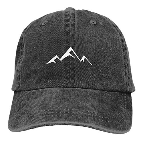Mountain Vintage Baseball Cap Washed Cotton Denim Adjustable Low Profile Dad Hat for Men and Women