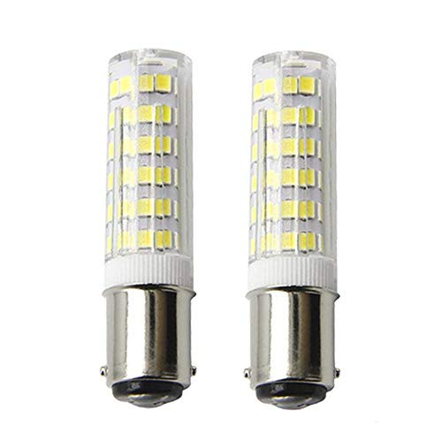 120V 6W Ba15d Dimmable LED Light Bulb 50W Equivalent Daylight 6000k Ba15d Double Contact Bayonet Base Halogen Replacement Bulb for Chandelier Crystal Ceiling Lamp Light (Pack of 2)