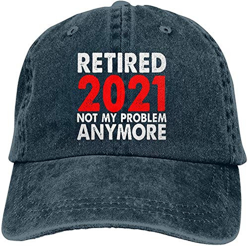 Retired 2021 Not My Problem Anymore Hat-Vintage Retirement Adjustable Hat Unisex Washad Cotton Baseball Cap Dad Hat-Navy-One Size Retired 2021 Not My Problem Anymore Hat-Vintage Retirement Adjustable Hat Unisex Washad Cotton Baseball Cap Dad Hat-Navy-One Size