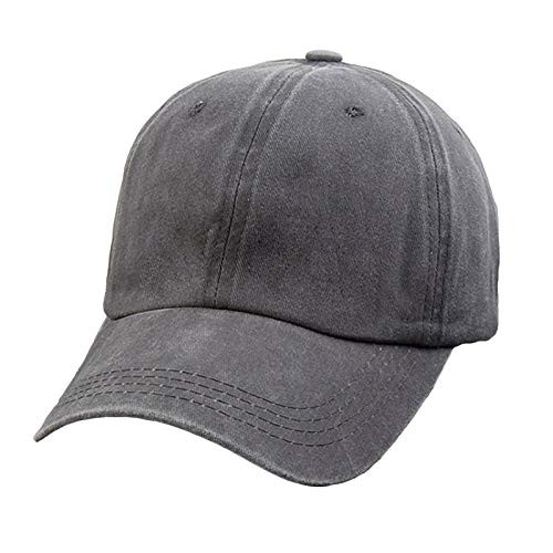 SAYW Dad Hat Baseball Cap Adjustable Unstructured Polo Style Low Profile Sun Hat Washed Vintage Casual Caps  and  Headwear Gray