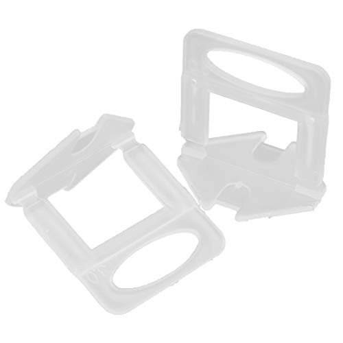 suiwotin 250PCS Tile Leveling System Clips 1/8inch Tile Leveling System Tiles Leveler Spacers Leveling Spacer Clips for Tile Leveling Installation