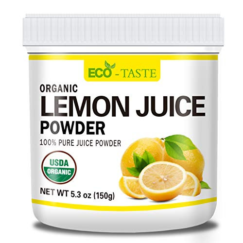 Organic Lemon Juice Powder- 5.3oz-150g-- 100 percent Pure- Vegan- No Additives- Non-GMO