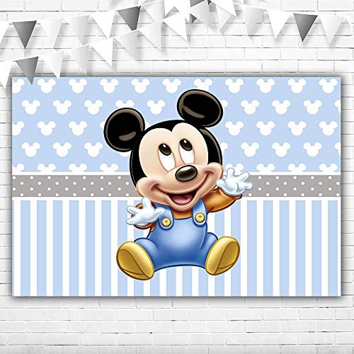 Light Blue Baby Mickey Mouse Backdrop Half Birthday 5x3 Vinyl Background Mickey Head Baby Shower Backdrop for Boy Happy Birthday Mickey Themed Banner for Party Supplies Light Blue Baby Mickey Mouse Backdrop Half Birthday 5x3 Vinyl Background Mickey Head Baby Shower Backdrop for Boy Happy Birthday Mickey Themed Banner for Party Supplies
