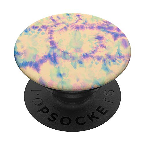 Tie Dye in Green Yellow Orange Pink Purple Blue AEHP559 PopSockets PopGrip- Swappable Grip for Phones  and  Tablets