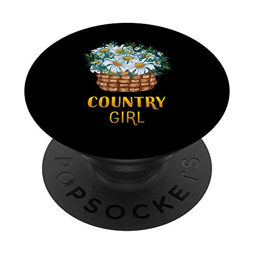 Country Cowgirl - Basket Of Daisies PopSockets PopGrip- Swappable Grip for Phones  and  Tablets