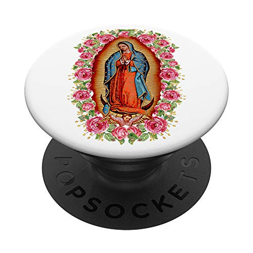 Our Lady Virgen De Guadalupe Virgin Mary PopSockets PopGrip- Swappable Grip for Phones  and  Tablets