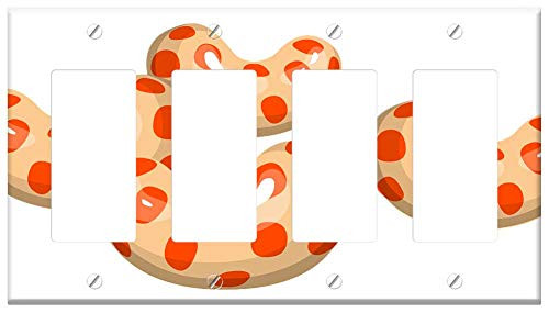 Switch Plate 4 Gang Rocker/GFCI - Candy Candies Sweet Colorful Sugar Food Orange