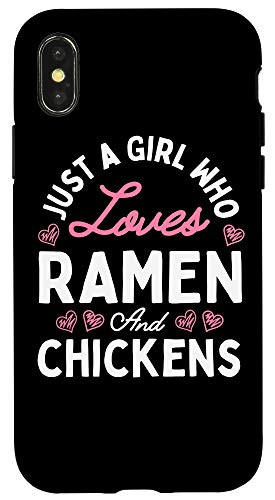 iPhone X/XS Just A Girl Who Loves Ramen And Chicken Kawaii Gifts Case
