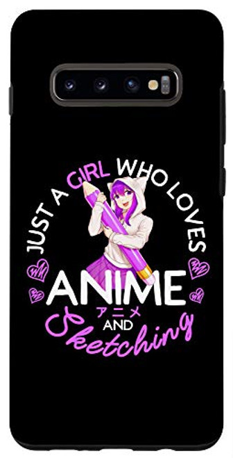 Galaxy S10Plus Just a Girl Who Loves Anime and Sketching Anime Merch Gifts Case Galaxy S10Plus Just a Girl Who Loves Anime and Sketching Anime Merch Gifts Case