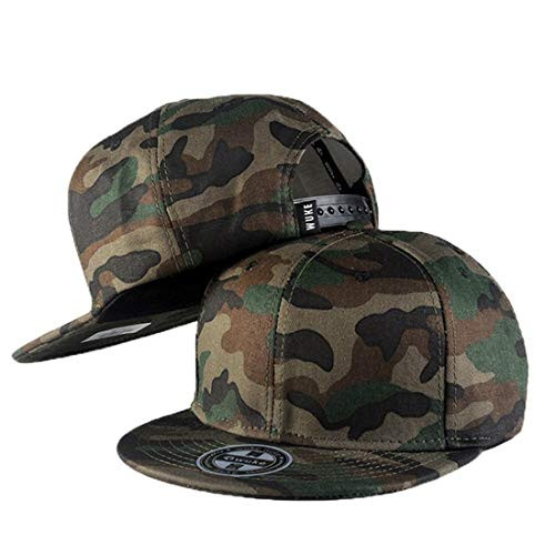 JNKET Fashion Unisex Camouflage Baseball Cap Casual Hip Hop Caps Adjustable Snapbacks Hats Flat Brim Cap Trucker Hat -A-