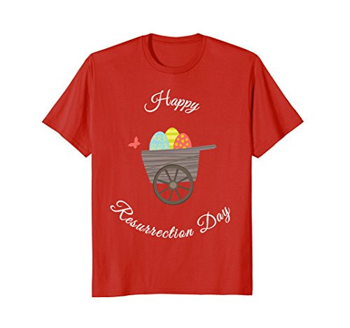 Happy Resurrection Day Easter T Shirt Basket Full of Eggs