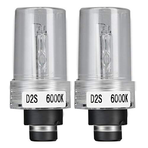 Cuque D2S Xenon HID Headlight Bulbs 2Pcs D2S 6000K 35W Car Front Headlight Xenon Lamp Replacement Bulbs