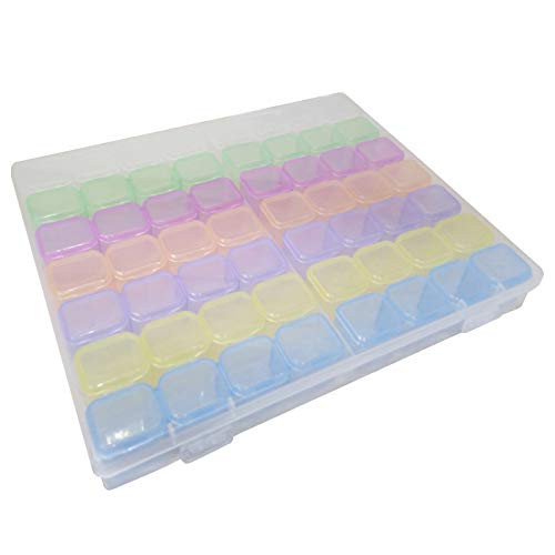 Oeey 56 Grids Storage Box Organizers- Plastic 5D Diamond Embroidery Storage Case Jewelry Nail Art Accessory Container Case with Divider Oeey 56 Grids Storage Box Organizers- Plastic 5D Diamond Embroidery Storage Case Jewelry Nail Art Accessory Container Case with Divider