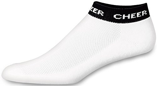 Chasse Girls' In-Stock Low Anklet With Cheer Stripe Socks - Black Youth