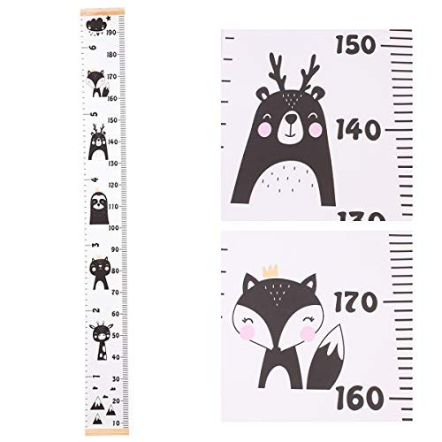 ROSEBEAR Growth Charts for Kids- Waterproof Canvas Height Ruler Removable Baby Growth Chart Handing Ruler Wall Decor for Kids