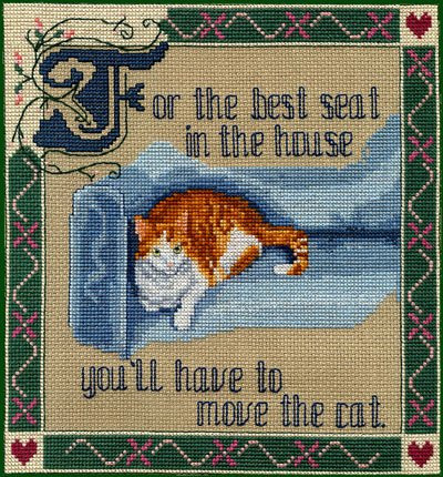 Pegasus Originals Move The Cat Counted Cross Stitch Chart