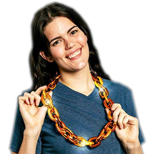 blinkee Light Up Jumbo Chain Necklace Orange