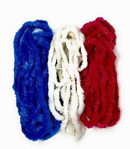 72 Bulk Patriotic Leis Assortment - Red- White- and Blue for a 4th of July Party- Picnic- Parade or Memorial Day BBQ