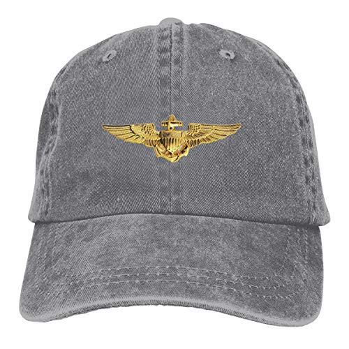 United States Naval Aviator Unisex Trucker Hats Dad Baseball Hats Driver Cap Gray