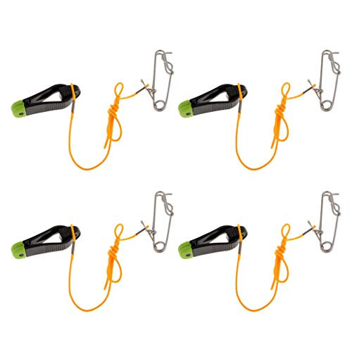 Acxico 4Pcs Power Grip Plus Downrigger Line Release Stacker Clips with 42cm Leader