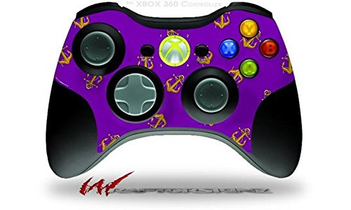XBOX 360 Wireless Controller Decal Style Skin - Anchors Away Purple -CONTROLLER NOT INCLUDED-