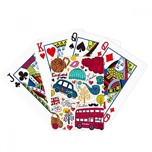 DIYthinker Bus Tower UK England Big Ben Landmark Poker Playing Magic Card Fun Board Game