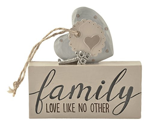 Blossom Bucket Family' Block W/Heart/Key Home décor